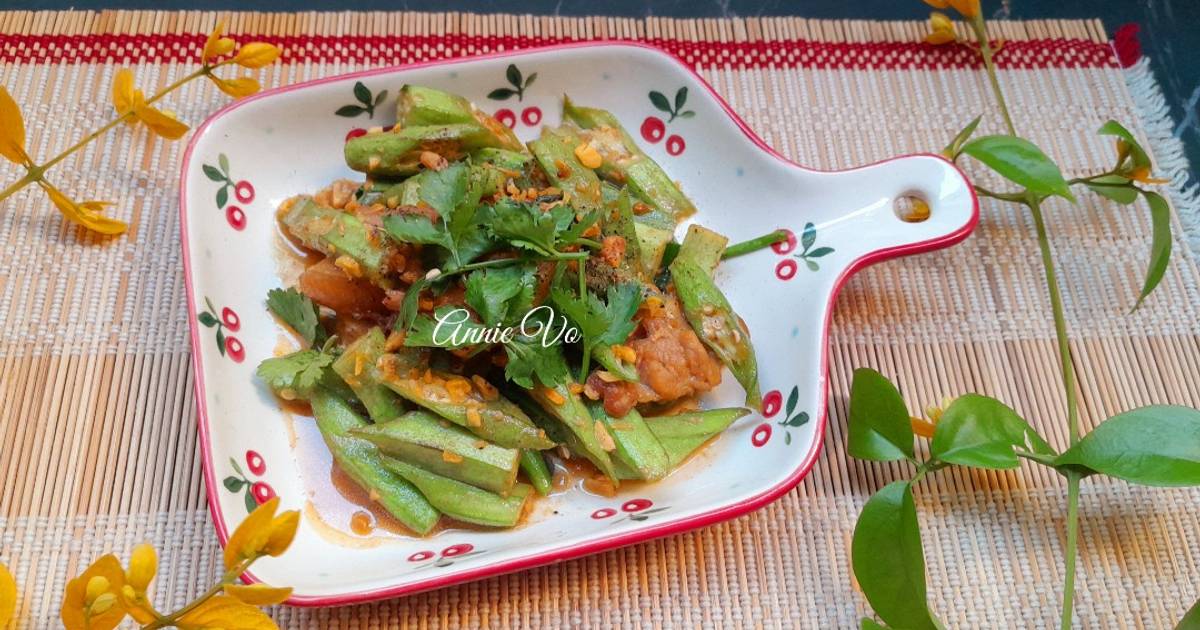 Đậu bắp xào thịt ba rọi