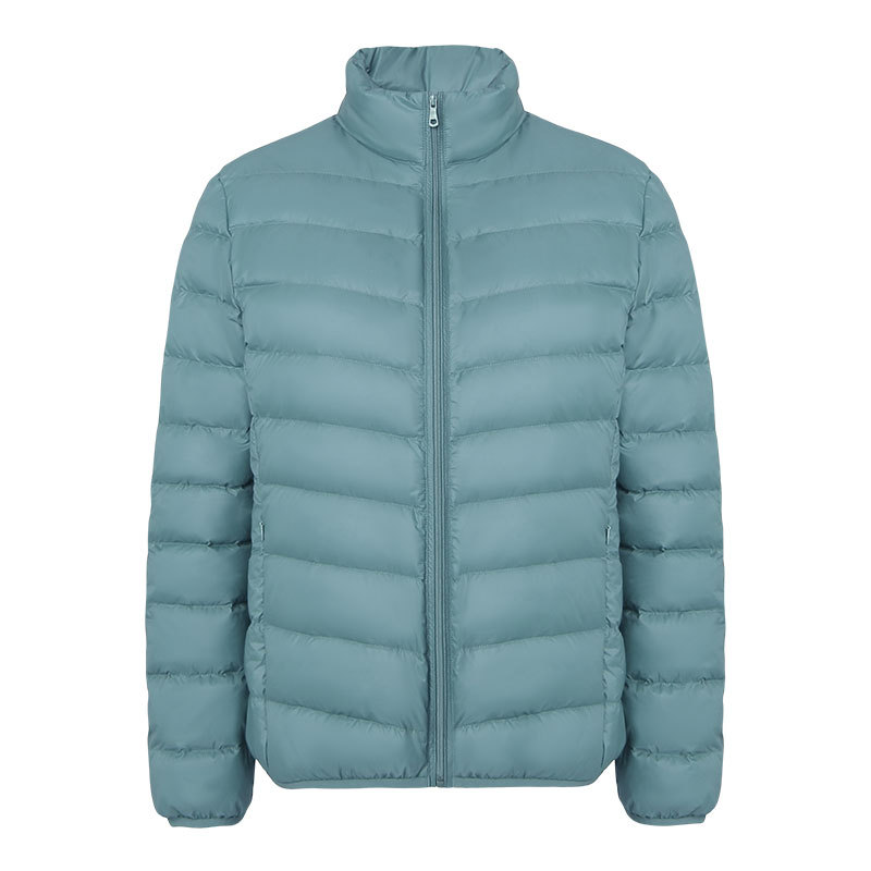 Lightweight women's down jacket with stand-up collar