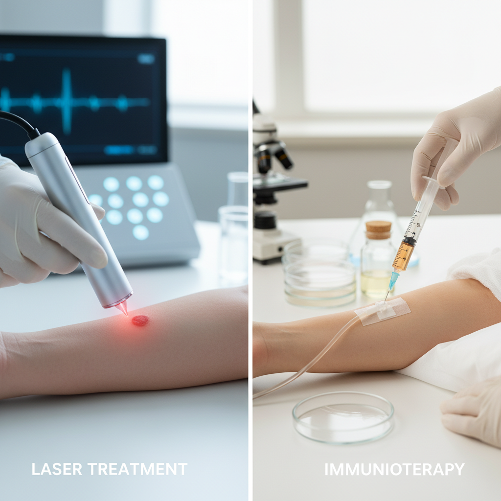 🏥 치료 방법 비교: 레이저 vs 면역치료