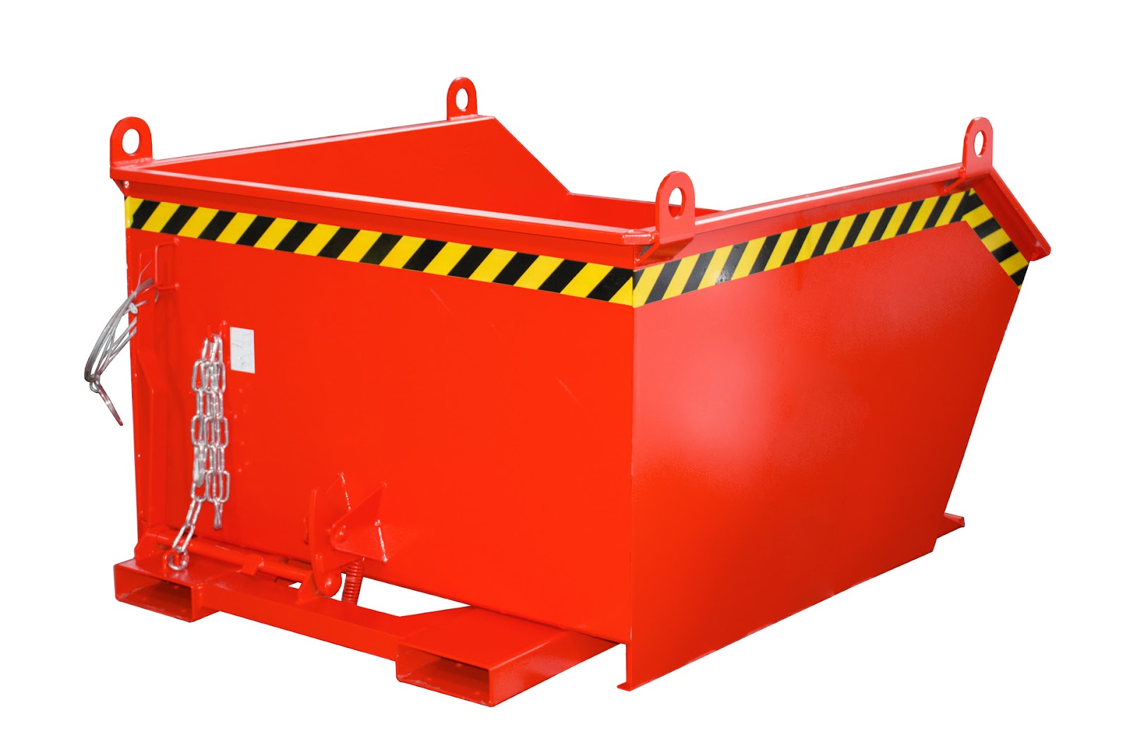 Kiepcontainer GU 1000, gelakt, Vuurrood