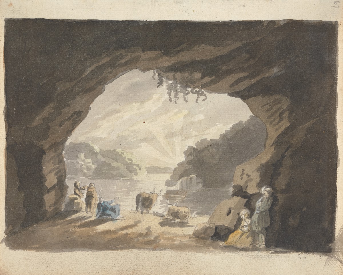 Figures with Animals at Cave