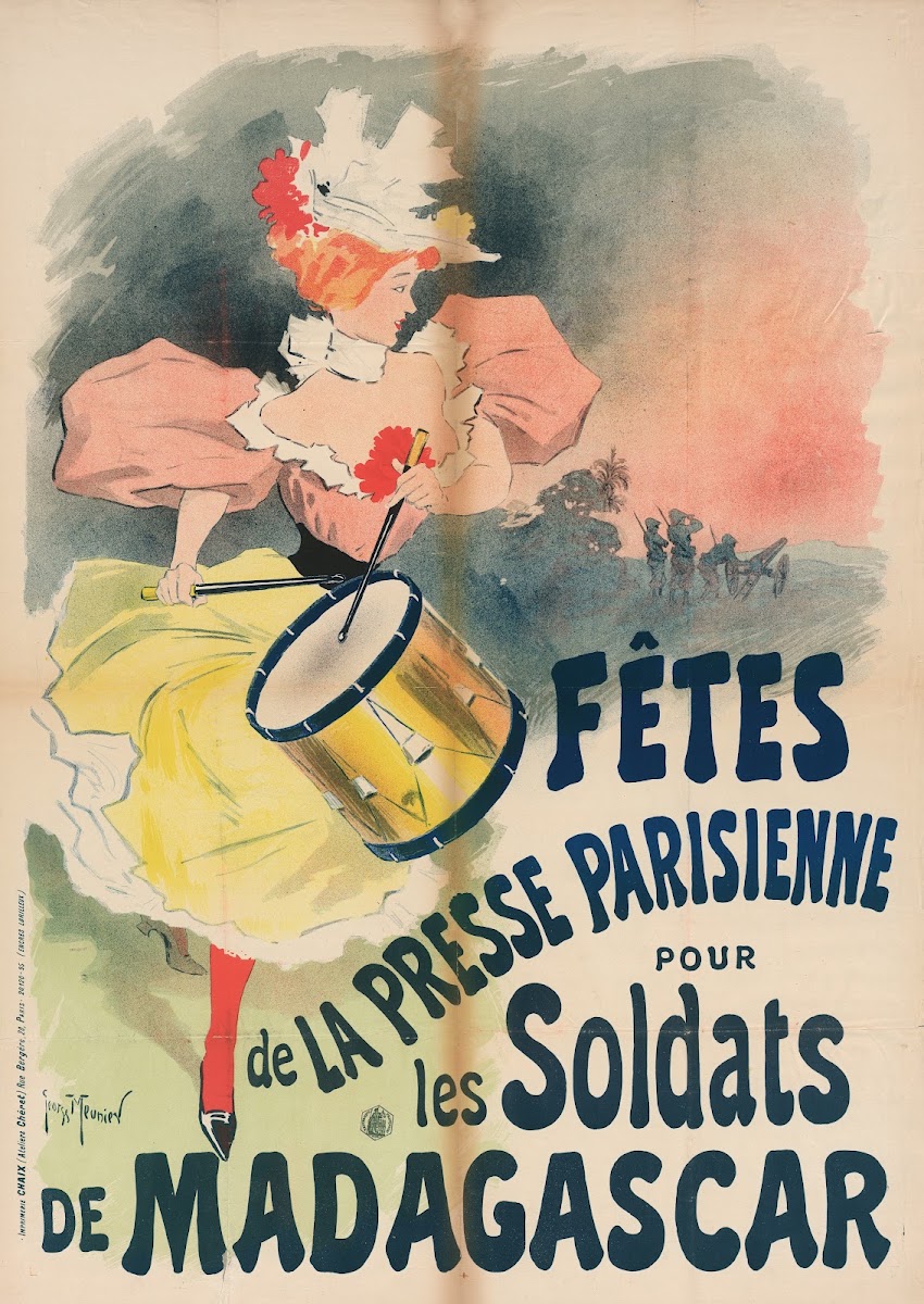 Fetes De La Presse Parisienne Pour Les Soldats De Madagascar 1895