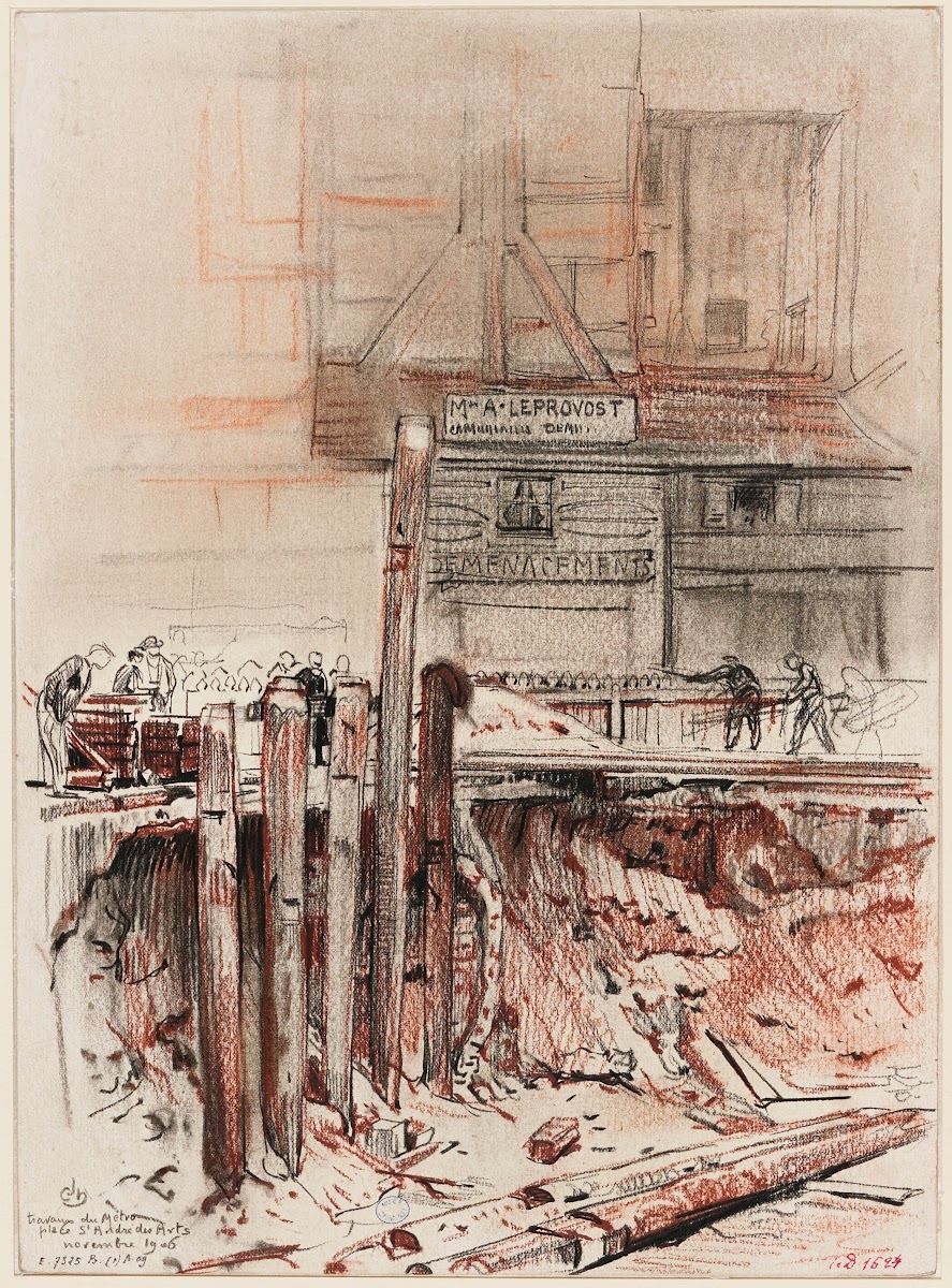 Travaux du métro place Saint André des Arts 2 1906