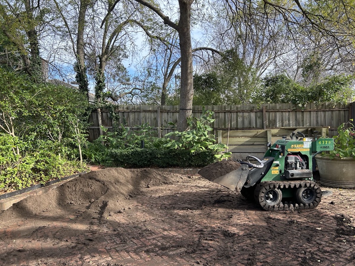 Kanga kid digger blending soil into the beds