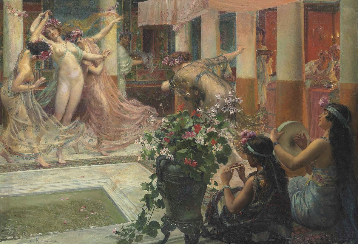 Dancers and musicians in the atrium