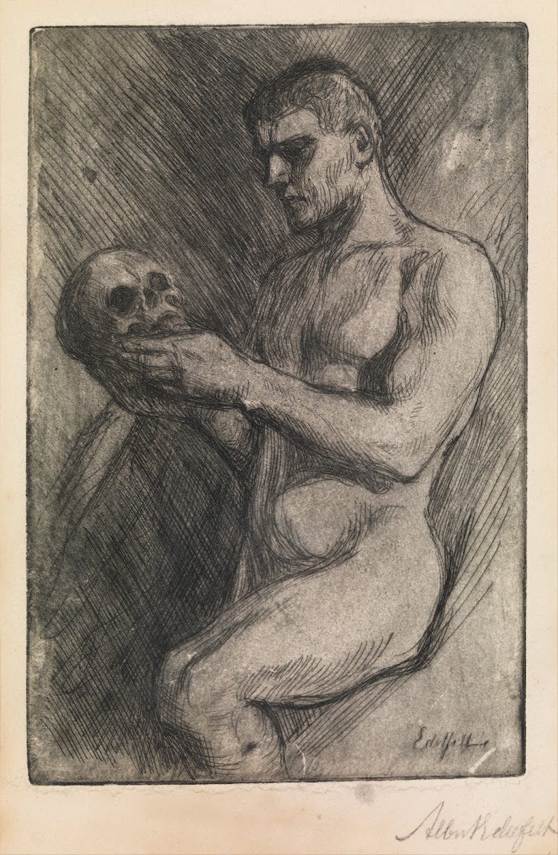 Naked man and skull 1890  1905