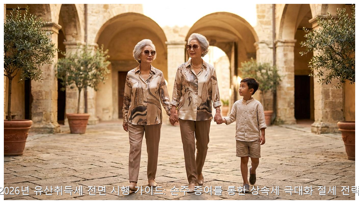 2026년 유산취득세 전면 시행 가이드: 손주 증여를 통한 상속세 극대화 절세 전략 핵심 안내 및 분석 인포그래픽 (3)