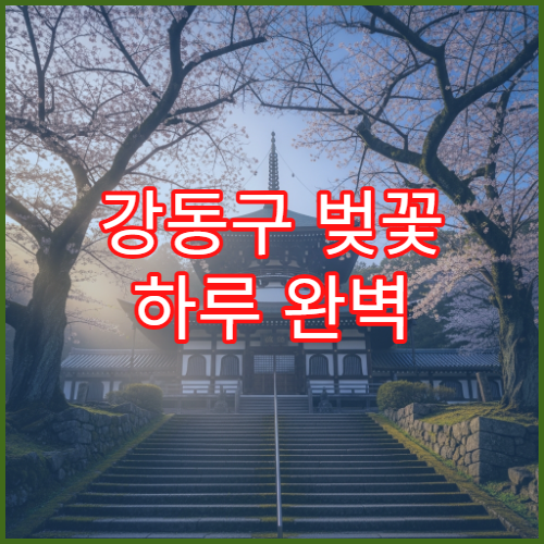 강동구 벚꽃 하루 완벽 동선 고덕천+성내천 초보 시간표
