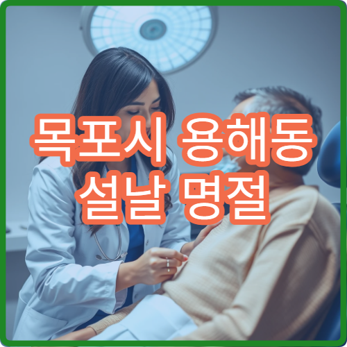 목포시 용해동 설날 명절 연휴 이비인후과 목감기 코막힘 비염 병원