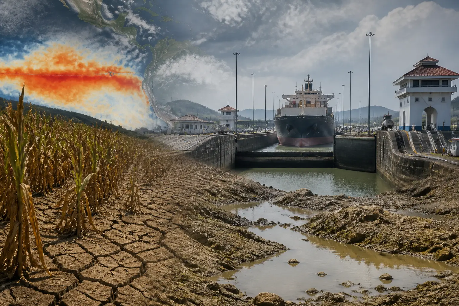 Editorial image for Drought and El Niño threaten Panama's canal and agriculture