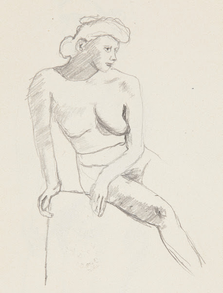 akt siedzącej kobiety 1908