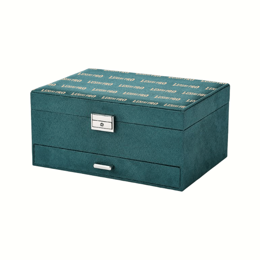 Suede Three-Layer Jewelry Box