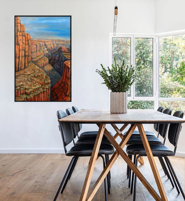 Flying the Grand Canyon in a collector's home