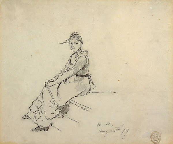 Girl Seated on a Step 1879