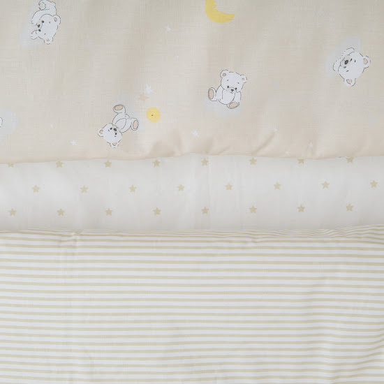 Bedding set for a baby crib 5 el Twins Via (poplin) Bears beige
