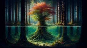 Woodland Artwork Wallpaper