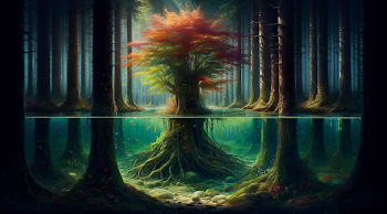 Woodland Artwork Wallpaper
