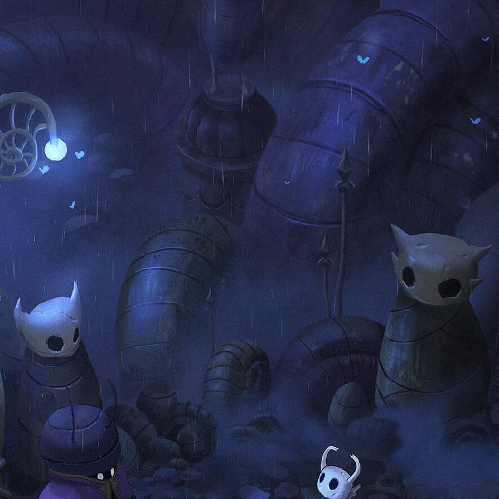 Download Hollow Knight Rainy Merchant Den Full HD iPhone