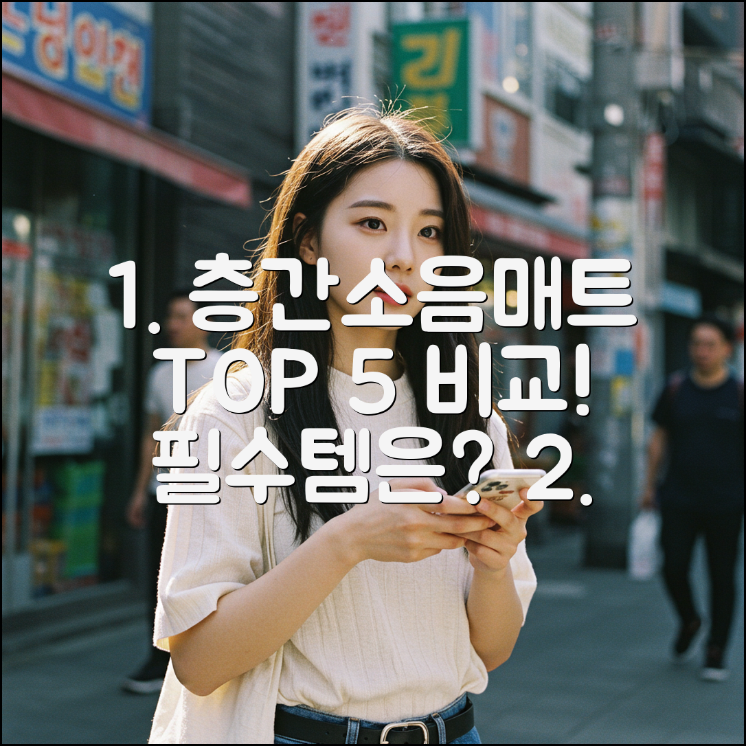 프리미엄 층간소음매트 5가지 비교 분석