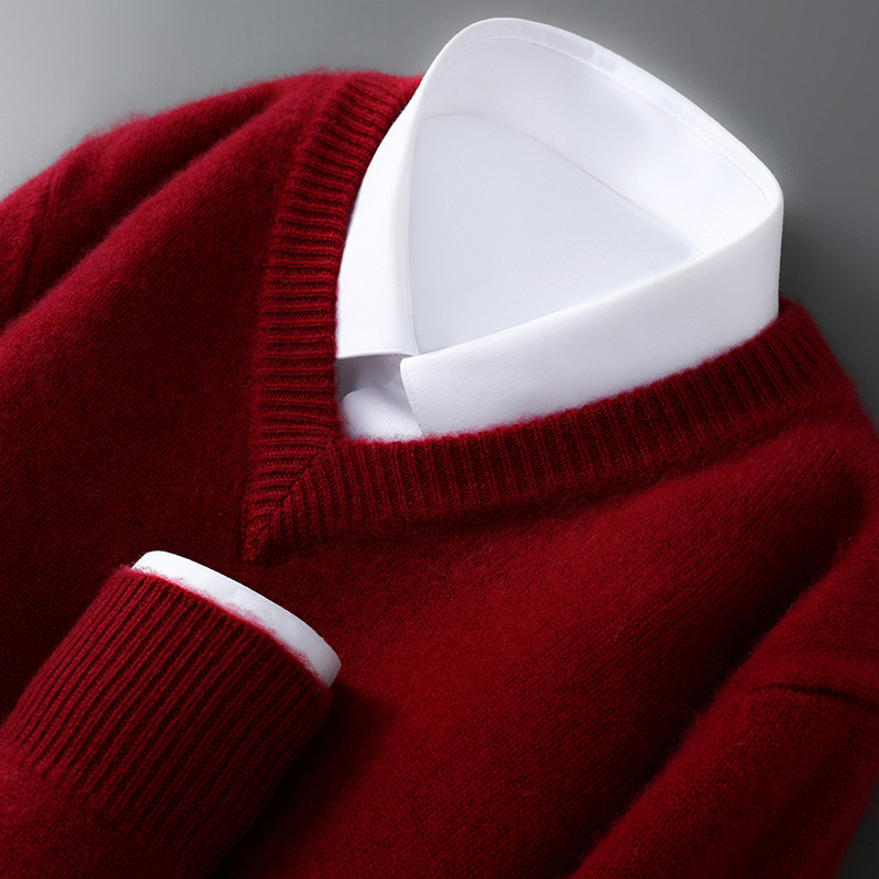 Men's Wool Sweater, Crew Neck, 100% Wool, Thick