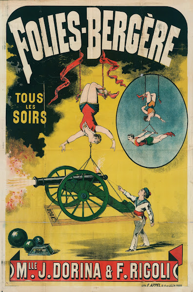 Folies Bergere Tous Les Soirs Mlle J Dorina  F Ricoli 1880 1890