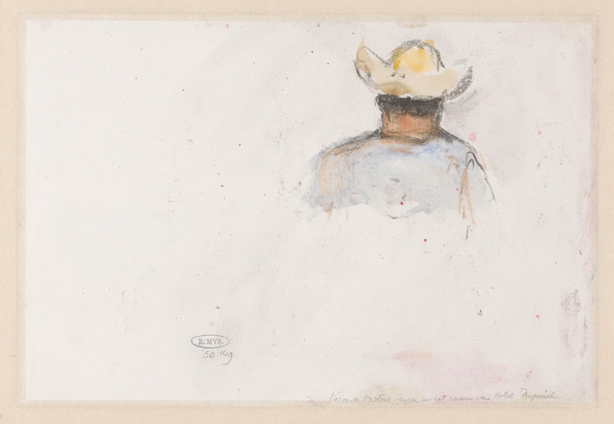 Figuurstudie van een man met een hoed 1902