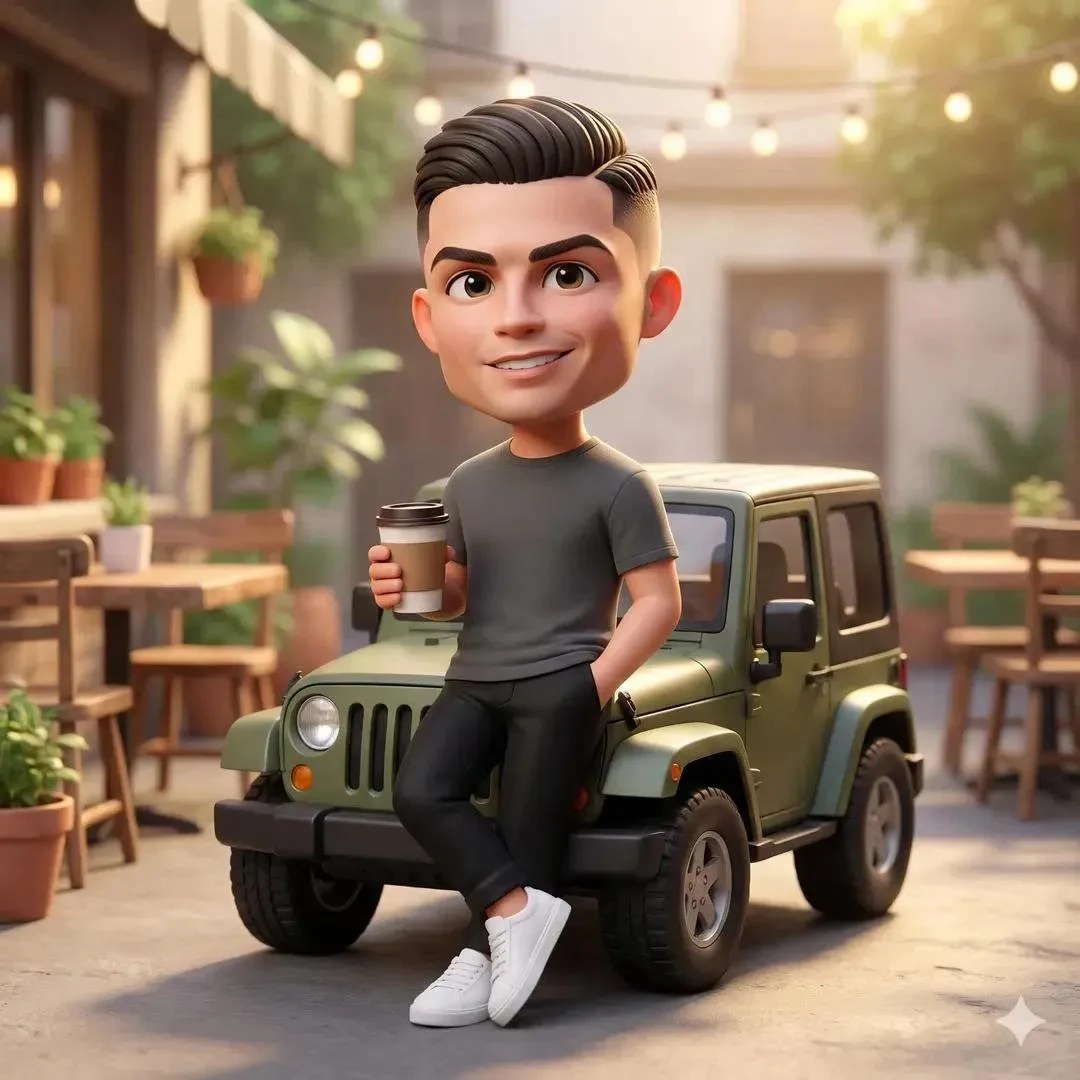 Personaje 3D estilo chibi ultra detallado con cabeza grande y ojos expresivos, proporciones adorables, estilo suave...