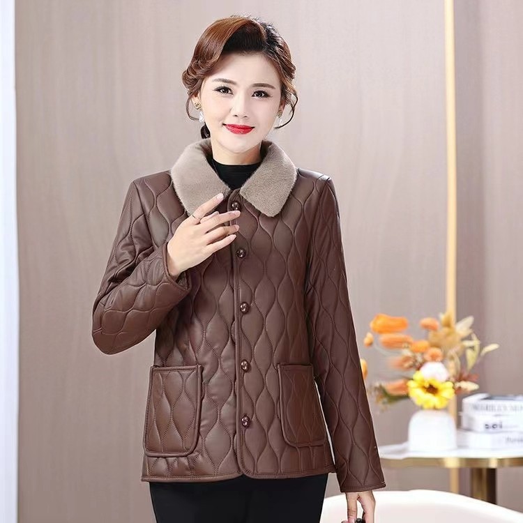 Women's winter jacket, quilted, for mothers, elegant