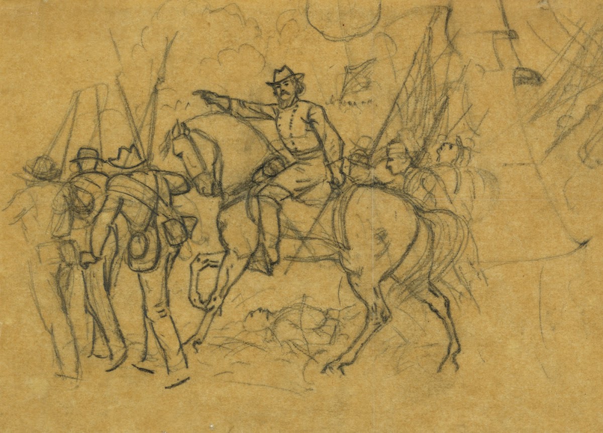 Unidentified officer directing his men 1860 1865