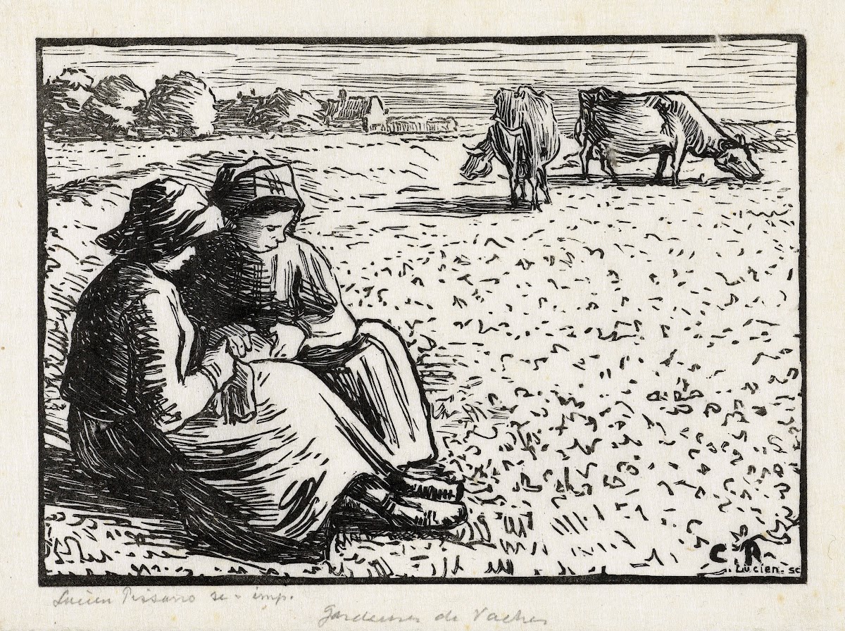 Twee veehoedsters 1884