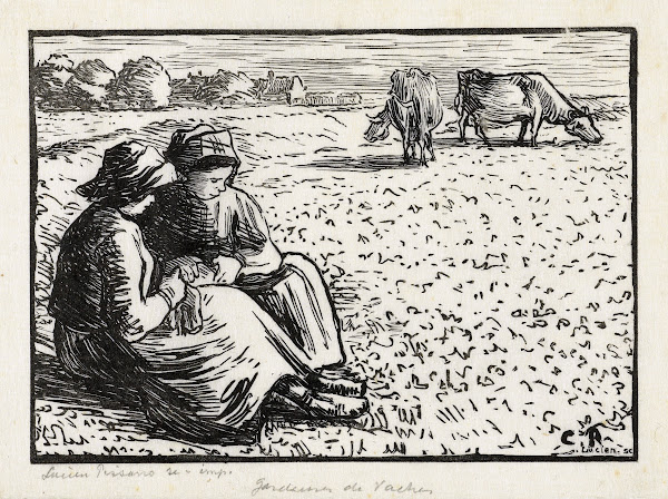 Twee veehoedsters 1884