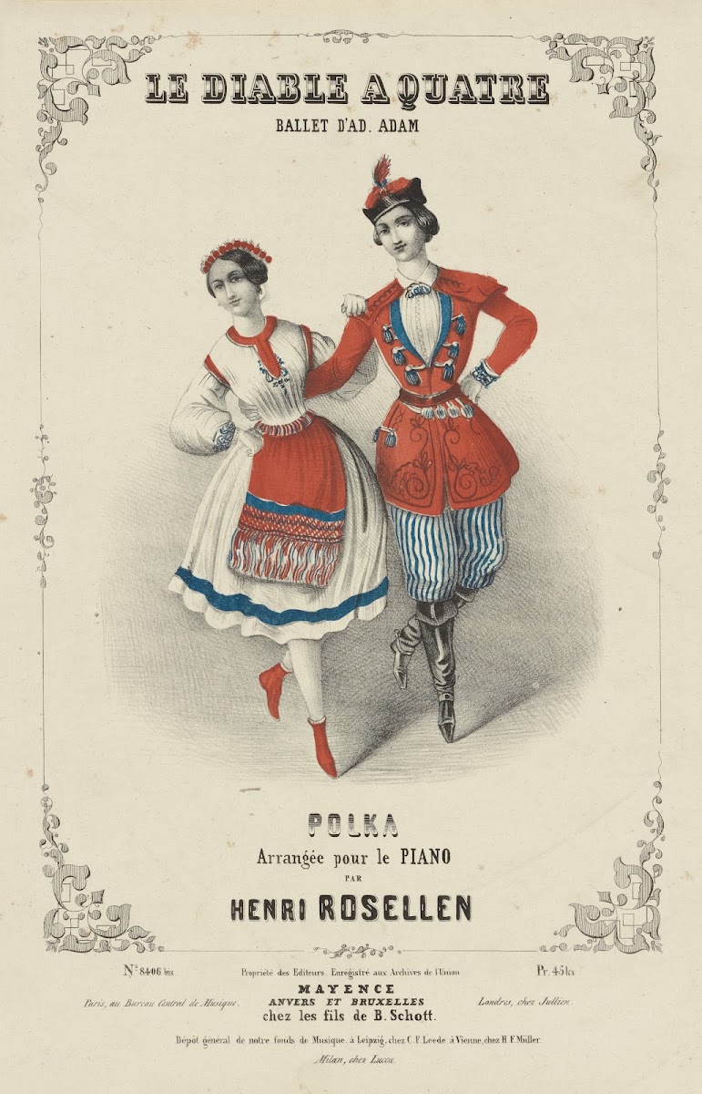 Le diable à quatre ballet dAd Adam polka arrangée pour le piano par Henri Rosell