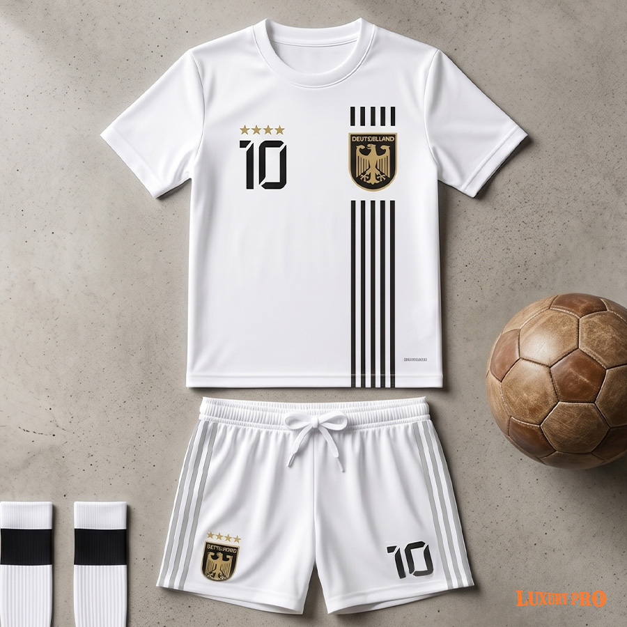 AOP MEG children's soccer round neck short sleeved shirt+MEG children's beach pants