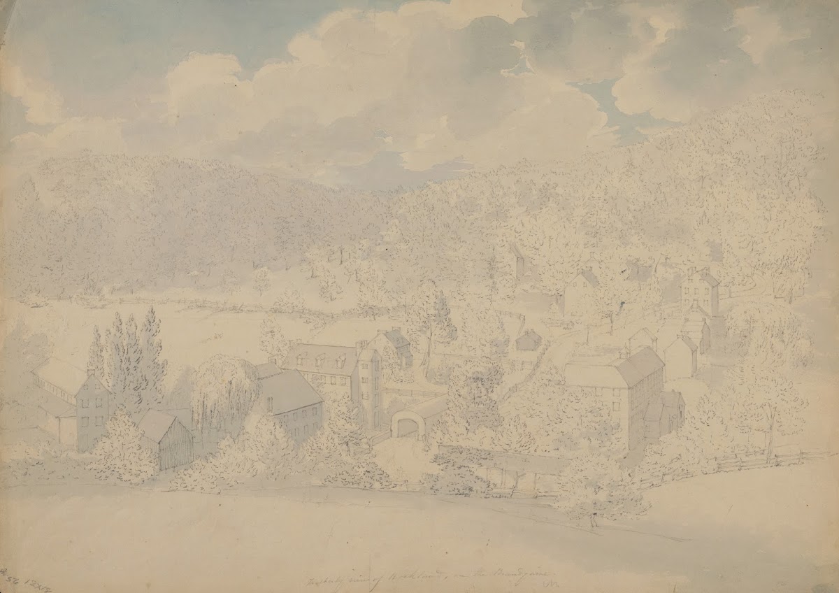 Westerly view of Rockland on the Brandywine 1814 1844