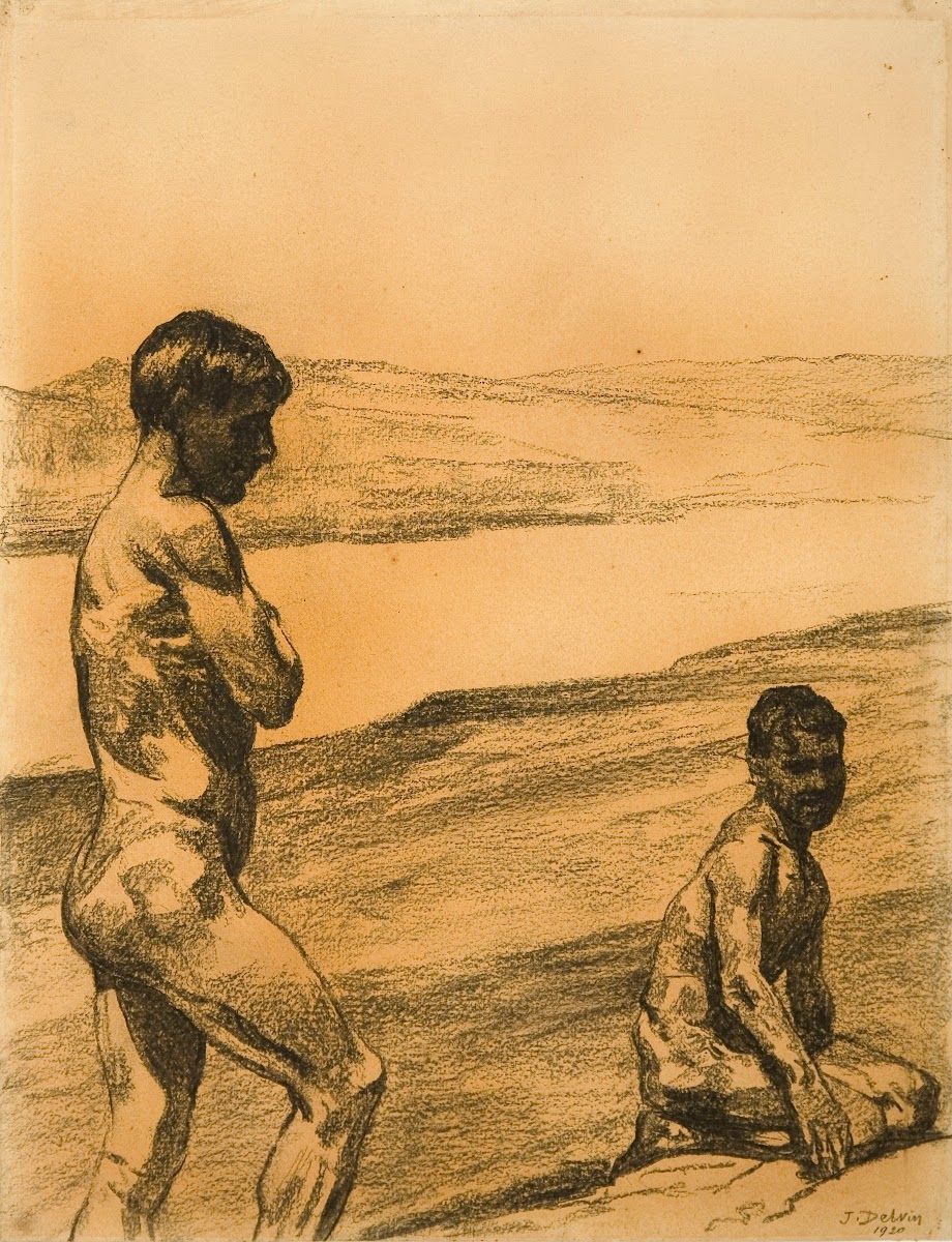 Two Nude Young Men in a Landscape 1920