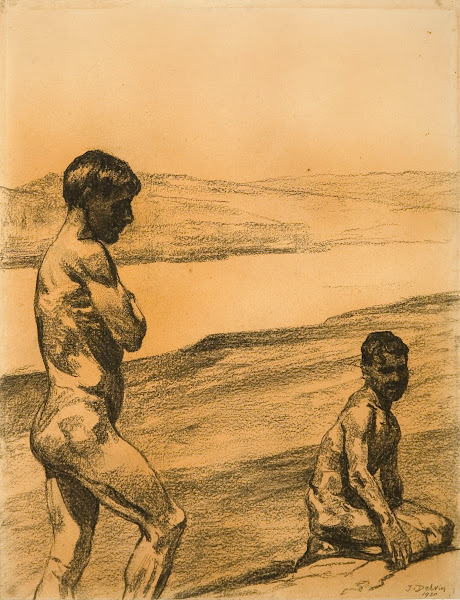 Two Nude Young Men in a Landscape 1920