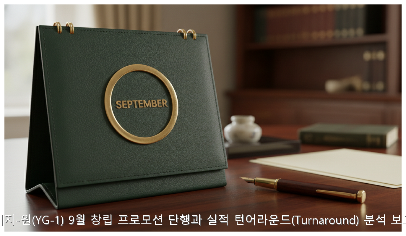 와이지-원(YG-1) 9월 창립 프로모션 단행과 실적 턴어라운드(Turnaround) 분석 보고서 핵심 안내 및 분석 인포그래픽 (3)