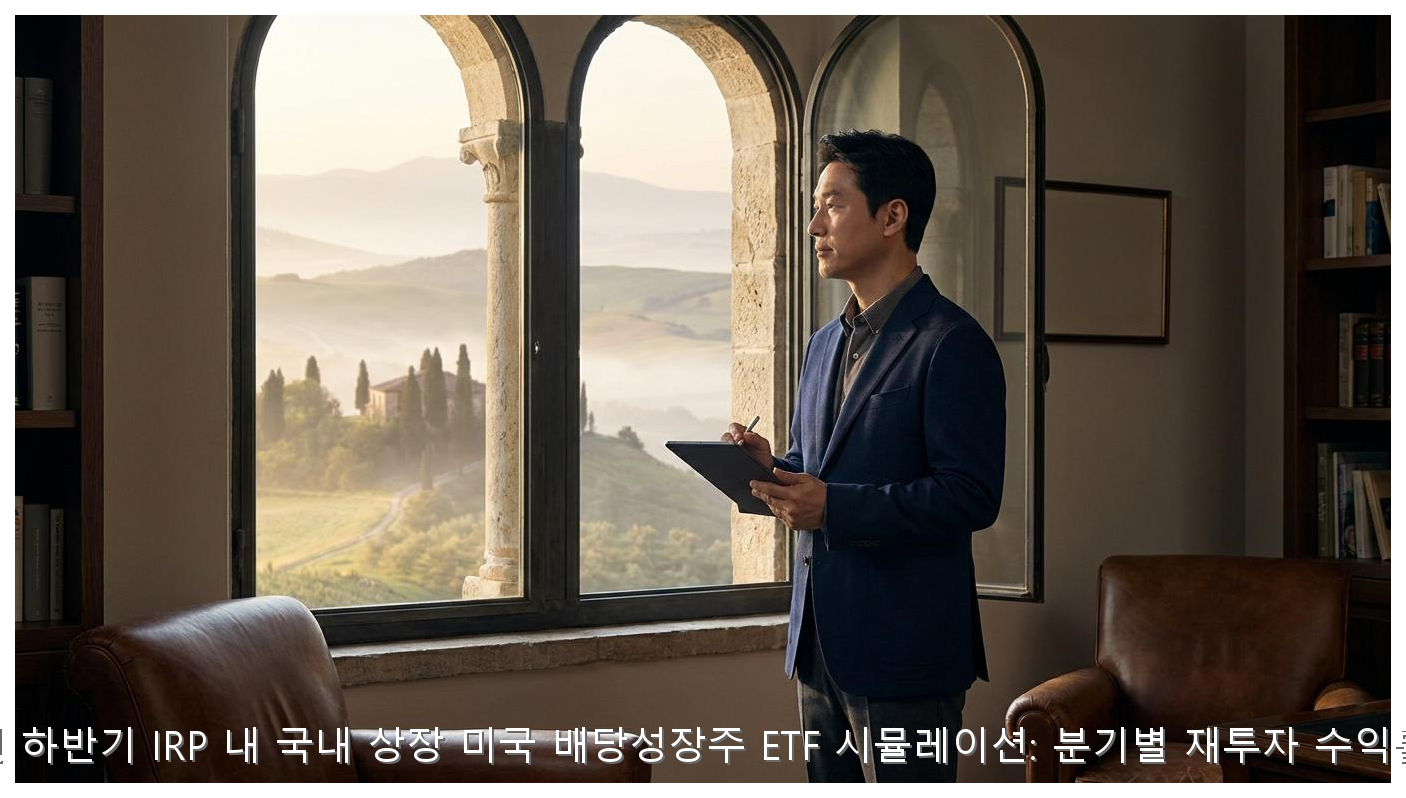 2026년 하반기 IRP 내 국내 상장 미국 배당성장주 ETF 시뮬레이션: 분기별 재투자 수익률 분석 핵심 안내 및 분석 인포그래픽 (2)