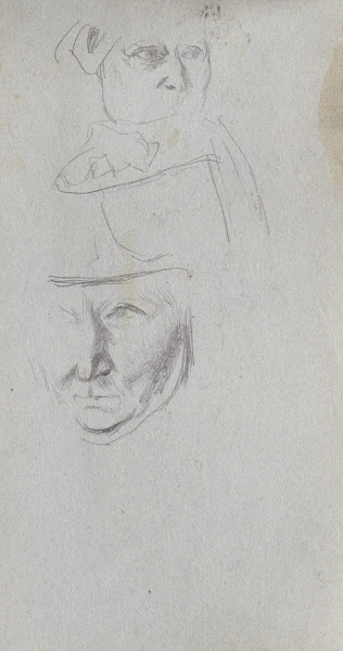 Studies of Three Faces 1860s