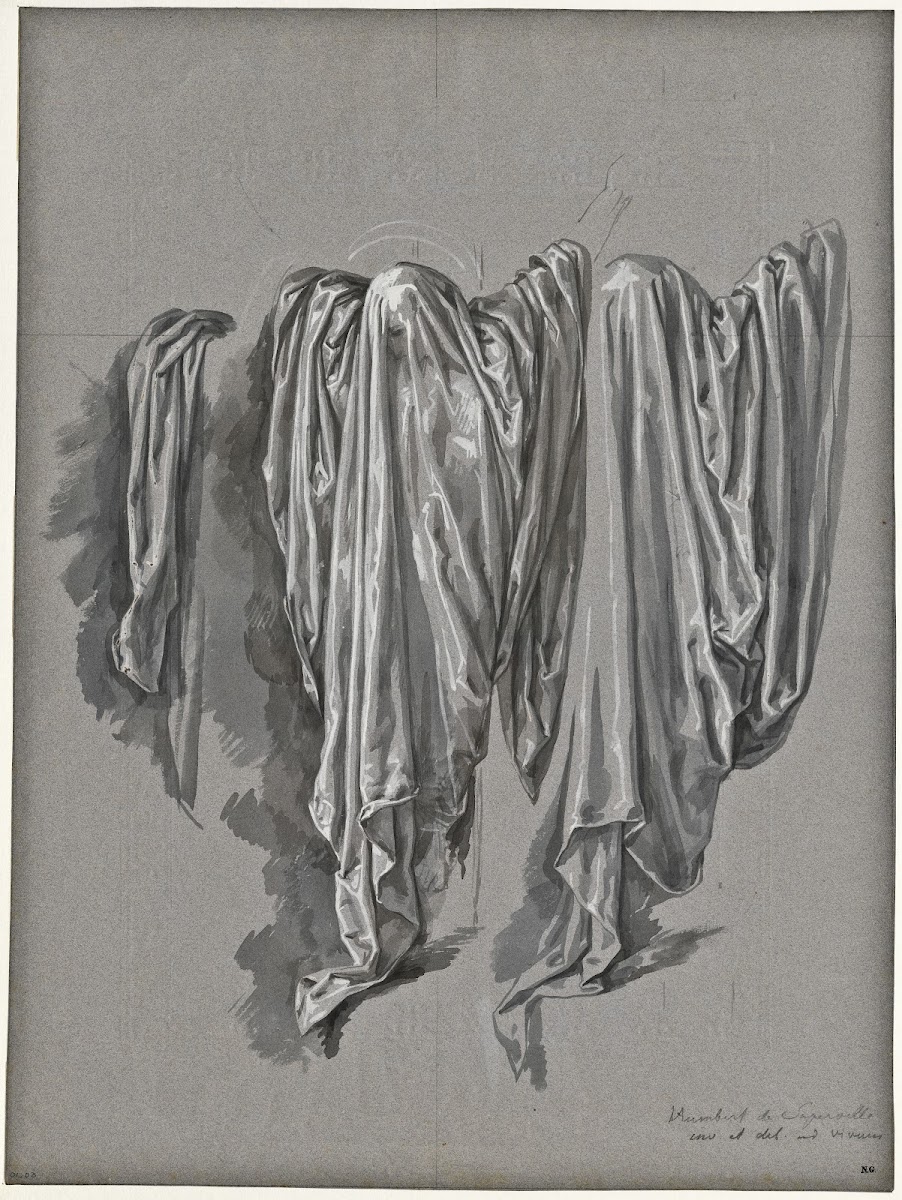 Study for Christ on the cross covered with draperies
