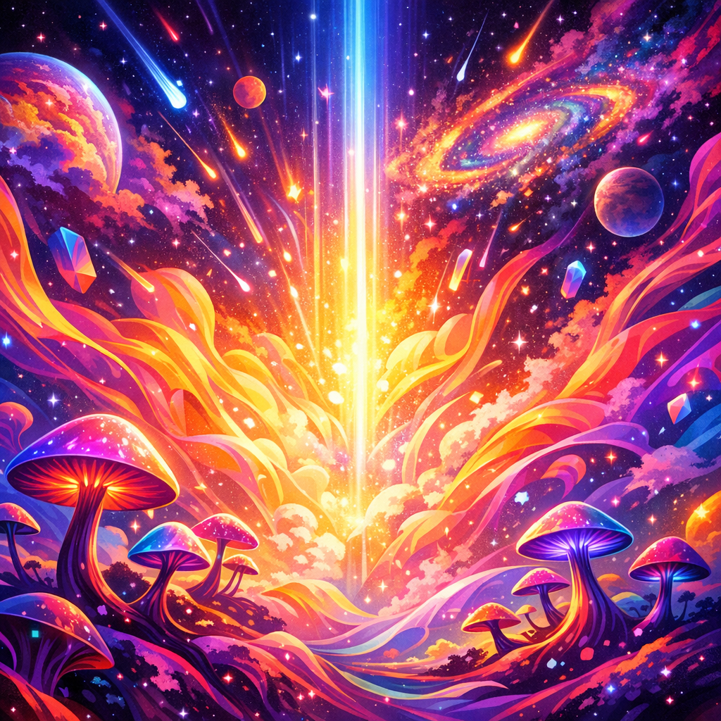 z strain mushroom – creative expressive lifestyle focus with vibrant tones