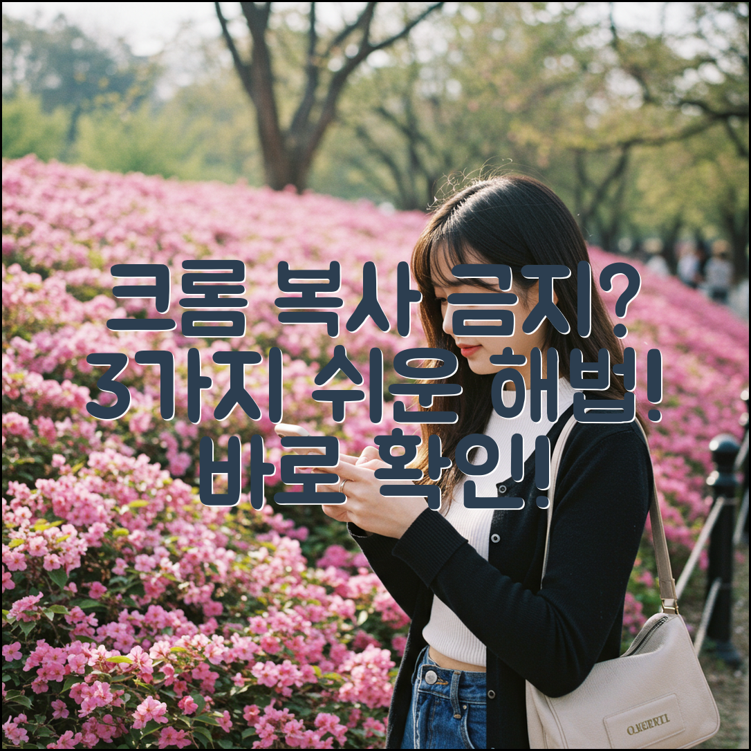 크롬 복사 금지, 3가지 쉬운 해제법!