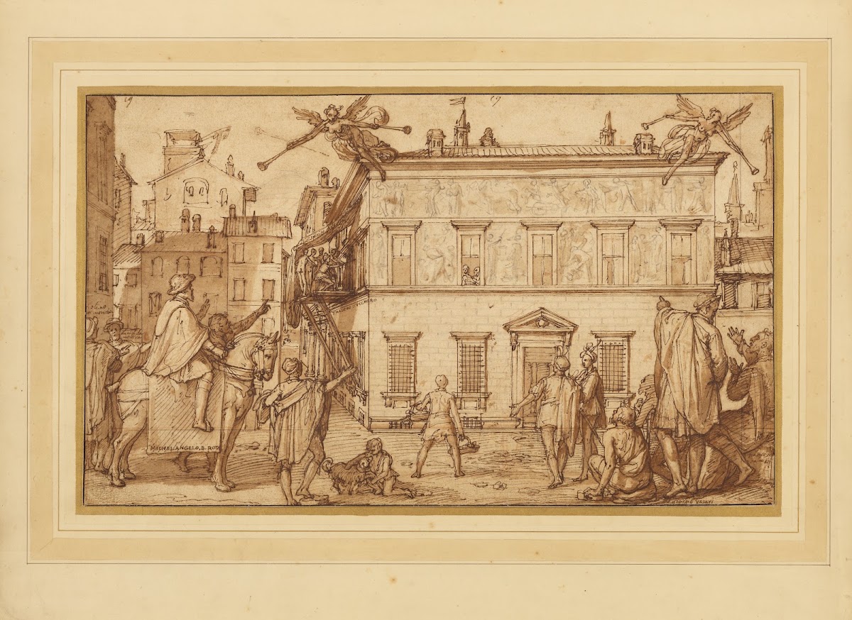 Taddeo Decorating the Façade of the Palazzo Mattei 1595