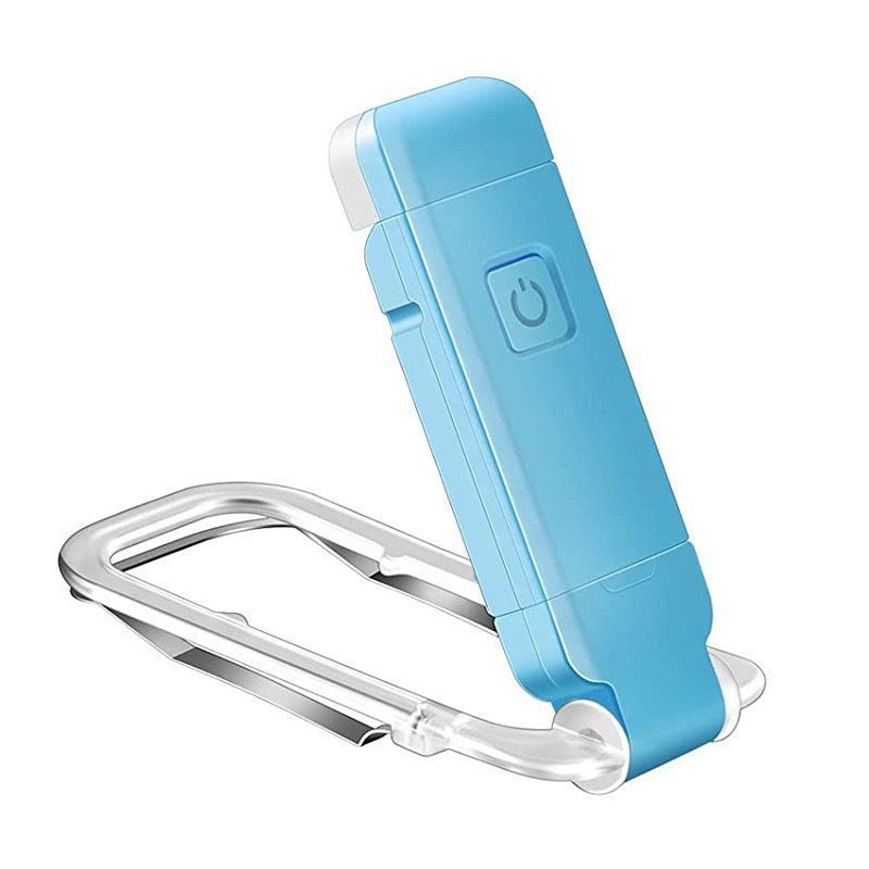 Portable, foldable LED clip lamp