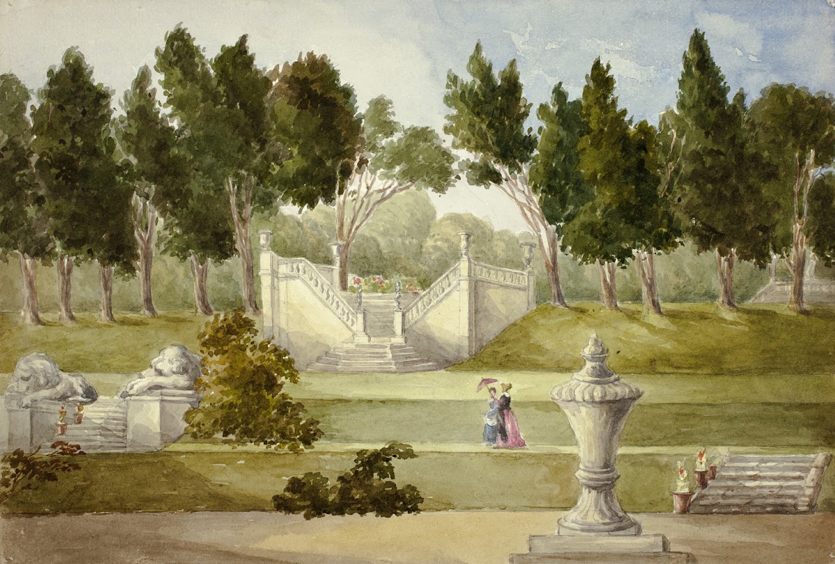 Garden at Clifton Hall 1845