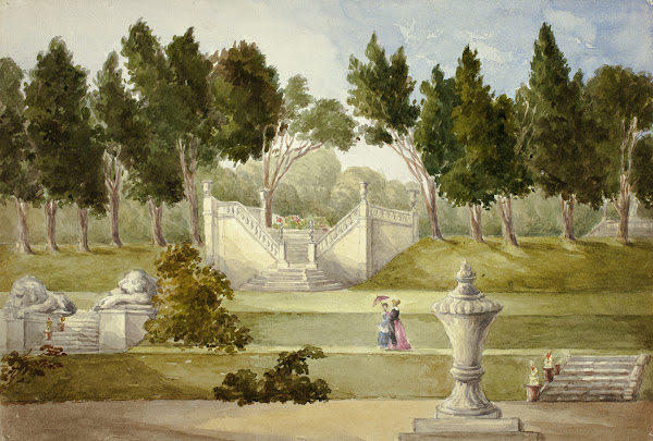 Garden at Clifton Hall 1845