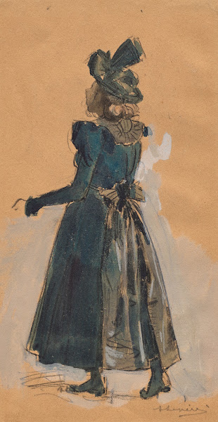 Study for the woodcut Bassin des Tuileries c 1898