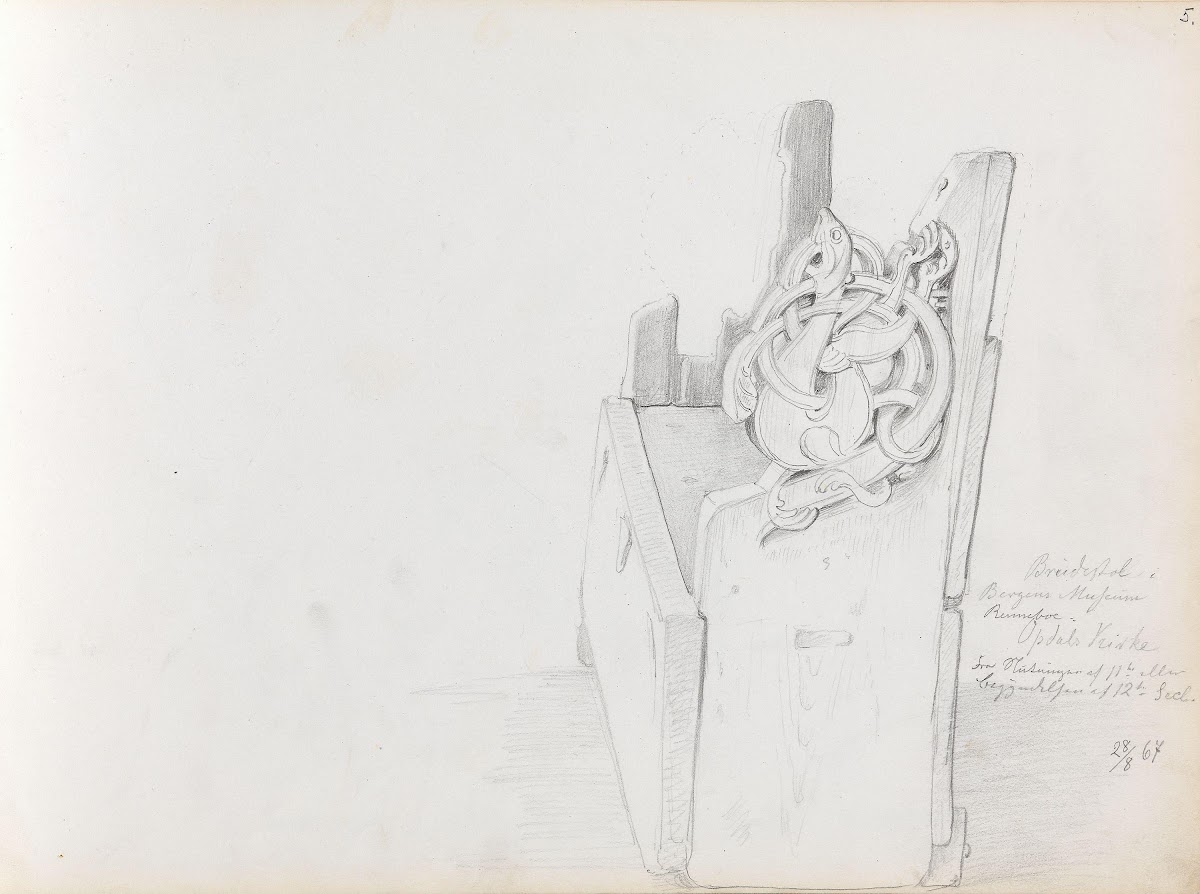 Brudestol Bergen museum 1867