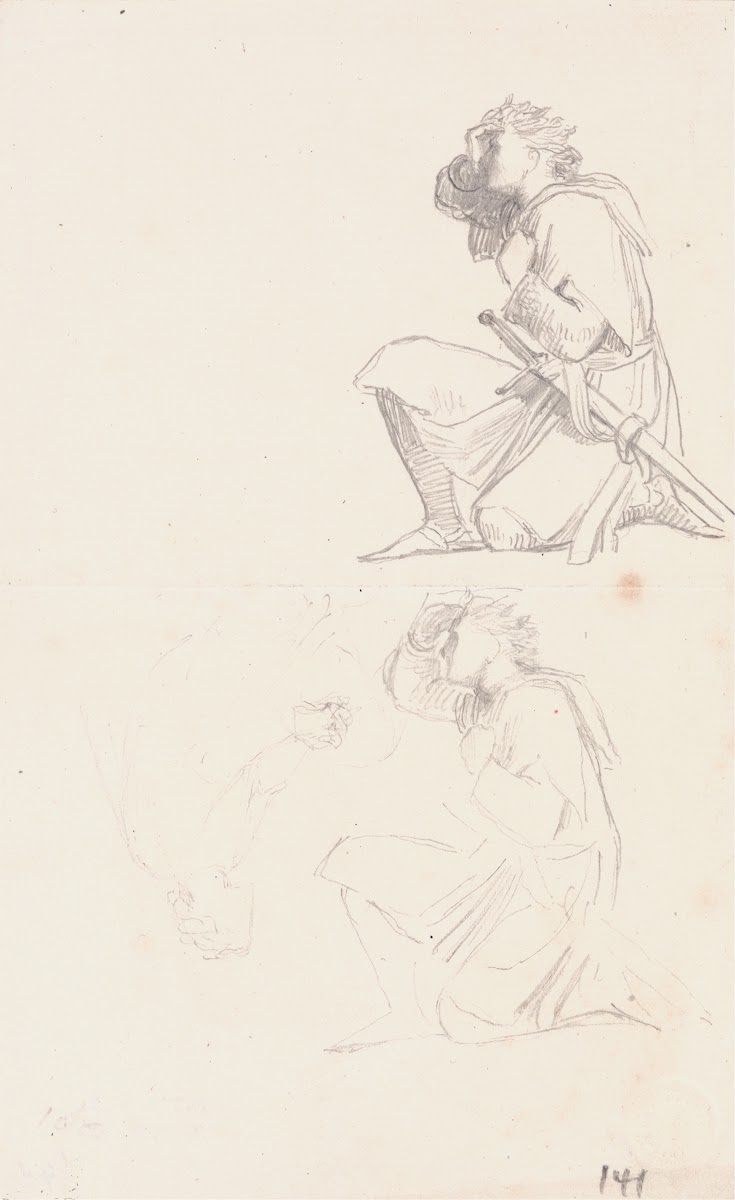 Studies of a kneeling knight