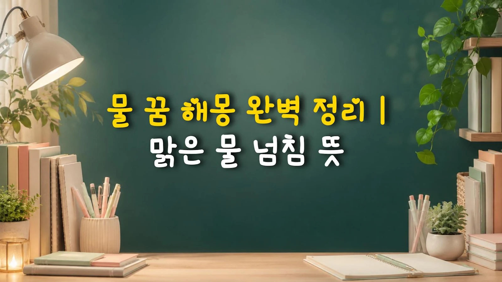 물 꿈 해몽 완벽 정리 | 맑은 물 넘침 뜻